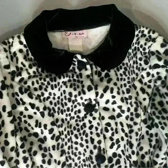 Vintage made in the USA size 5/6 little girl 80s Dalmatian print coat jacket - Picture 3 of 5